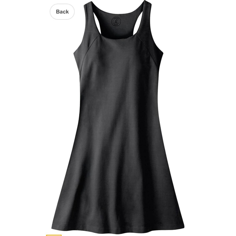 Mountain Khakis Women's Anytime Knit Sleeveless A-Line Black Cotton Dress Sz M